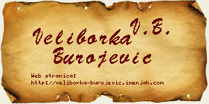 Veliborka Burojević vizit kartica